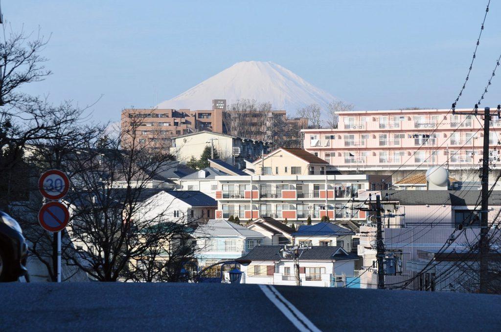 富士見坂から見た富士山（写真提供：善行市民センター）